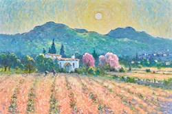 Sunrise (Ibiza) by James Preston - Original Painting on Stretched Canvas sized 30x20 inches. Available from Whitewall Galleries